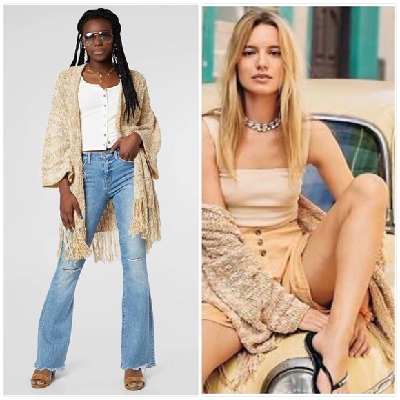 Free People Sweaters - NWT FREE PEOPLE LUCIA FRINGE CARDIGAN